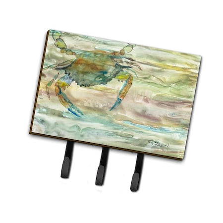 Carolines Treasures 6 x 2 x 9 in. Blue Crab Sunset Leash or Key Holder SC2013TH68